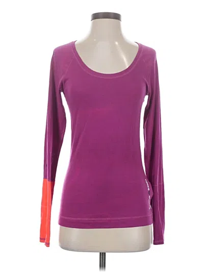 Pre-owned Reebok Long Sleeve T-shirt In Purple