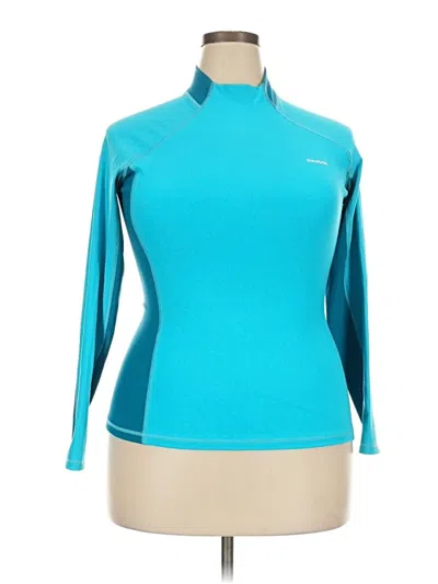 Pre-owned Reebok Long Sleeve T-shirt In Teal