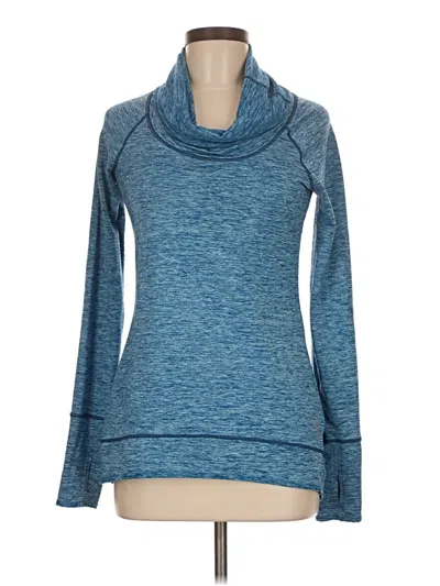 Pre-owned Reebok Long Sleeve Turtleneck In Blue