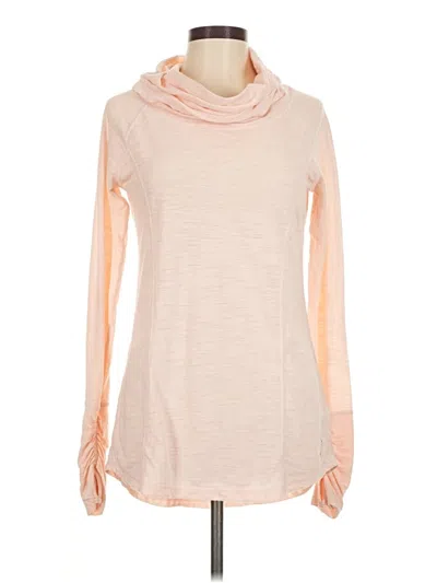 Pre-owned Reebok Long Sleeve Turtleneck In Pink