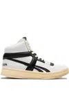 Reebok High-top Sneakers With Contrasting Sole And Perforated Toe Box In White