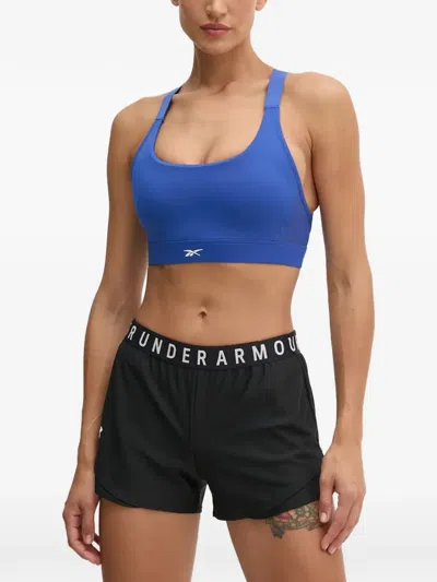 Reebok Lux High Impact Racerback Sports Bra In Blue