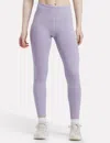 Reebok Womens Stretch Manmade Athletic Tights In Purple