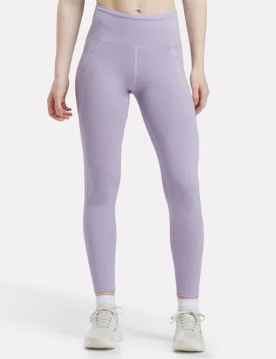 Reebok Lux High Waisted Leggings In Purple