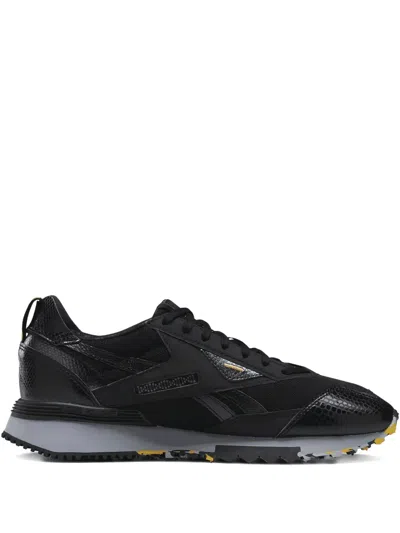 Reebok Lx 2200 Reptile-textured Sneakers In Black