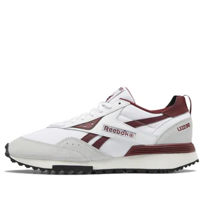Reebok White & Burgundy Lx2200 Sneakers
