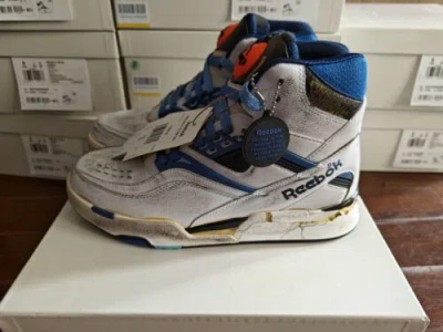 Pre-owned Reebok Maison Margiela Pump Tz Twilight Zone Deadstock White Blue Aged Fz5735