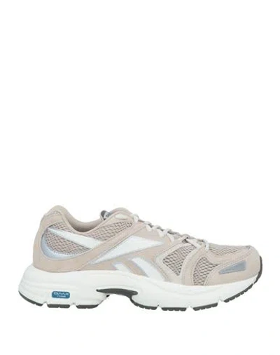 Reebok Man Sneakers Beige Size 7.5 Leather, Textile Fibers