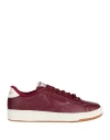 Reebok Man Sneakers Burgundy Size 7 Leather, Textile Fibers In Red