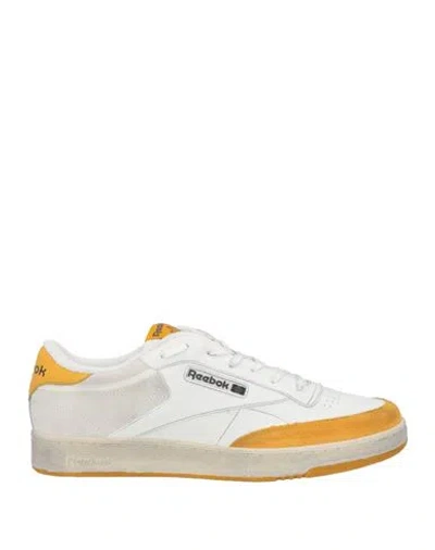 REEBOK REEBOK MAN SNEAKERS OFF WHITE SIZE 9 LEATHER, TEXTILE FIBERS