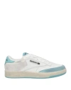 Reebok Man Sneakers Sky Blue Size 9 Leather, Textile Fibers