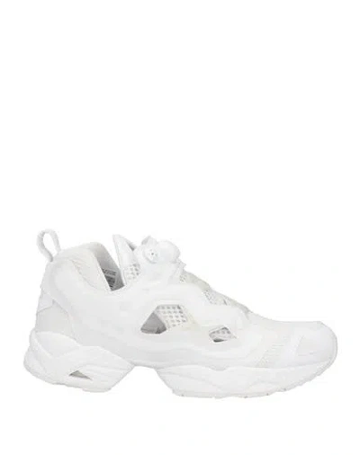 Reebok Man Sneakers White Size 5.5 Textile Fibers In Multi