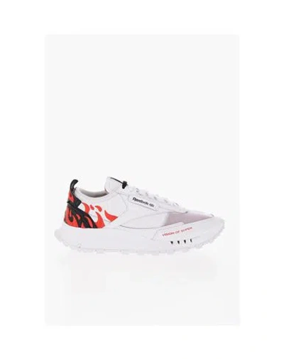Reebok Man Sneakers White Size 7.5 Calfskin