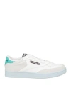 Reebok Man Sneakers White Size 7.5 Leather, Textile Fibers In White