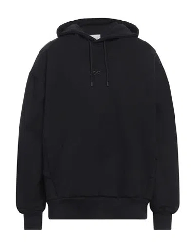Reebok Man Sweatshirt Black Size M Cotton, Elastane