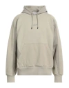 Reebok Man Sweatshirt Sage Green Size M Cotton, Polyamide, Elastane In Sage Green