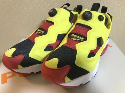 Pre-owned Reebok Men 10us  Insta Pump Fury Og Citron// Yellow Red / V47514/