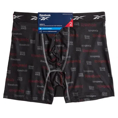 Reebok Men's 2-pack Cooling Performance Boxer Brief In Black