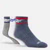 Reebok Men's 3-pack Quarter Terry Socks In Multi