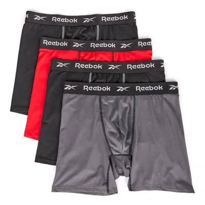 Reebok Men's 4 Pack Performance Boxer Brief (core) In Red