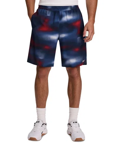 Reebok Men's 9" Regular-fit Ombre Print Athletic Shorts In Blue