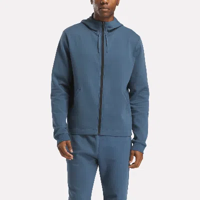 Reebok Men's Active Collective Dreamblend Full-zip Hoodie In Blue