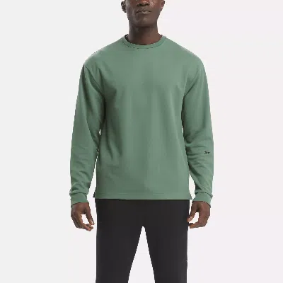 Reebok Men's Active Collective Long Sleeve T-shirt In Trek Green
