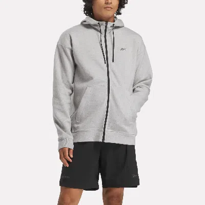 Reebok Men's Athlete Full-zip Hoodie In Gray