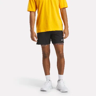 Reebok Men's Athlete Hype Two-in-one Shorts 5" In Black