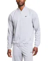 Reebok Men's Basketball Tricot Snap Jacket In Pure Gry