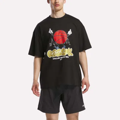 Reebok Men's Basketball T-shirt In Black