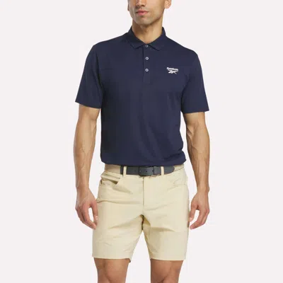 Reebok Men's Bonded Pique Polo Shirt In Blue