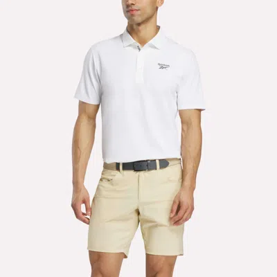 Reebok Men's Bonded Pique Polo Shirt In White