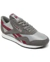 Reebok Men's Classic Nylon Casual Sneakers From Finish Line In Gray