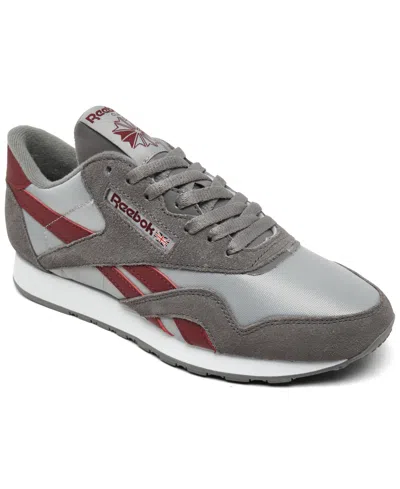 Reebok Men's Classic Nylon Casual Sneakers From Finish Line In Gray