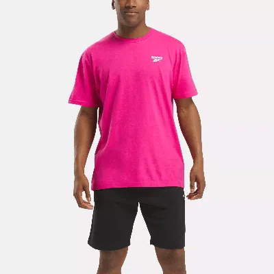 Reebok Men's Classic Small Logo T-shirt In Pink