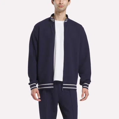 Reebok Men's Club Sport Textured Jacket In Vector Navy