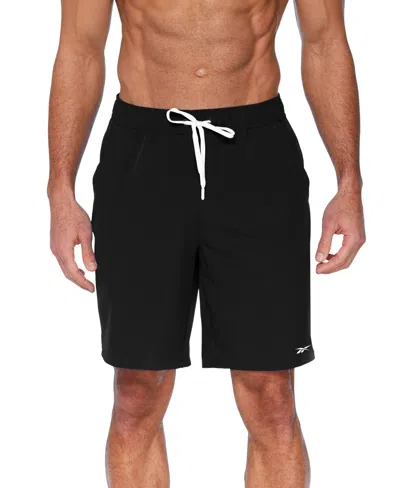 Reebok Men's Core Stretch 7" Volley Shorts In Black