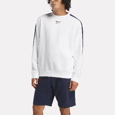 Reebok Men's Cross Check Crew Sweatshirt In White