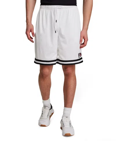 Reebok Men's Elastic Waistband Mesh Shorts In White