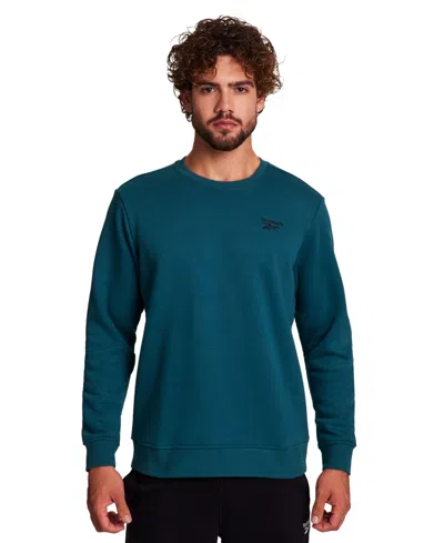 Reebok Men's Embroidered Chest Logo Sweatshirt In Blue