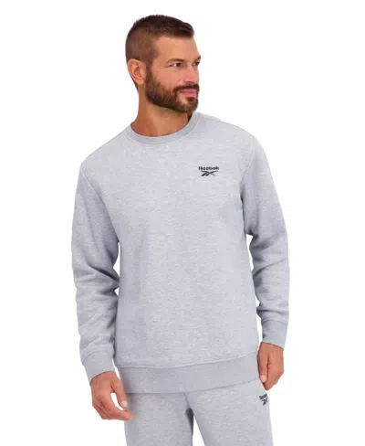 Reebok Men's Embroidered Chest Logo Sweatshirt In Gray