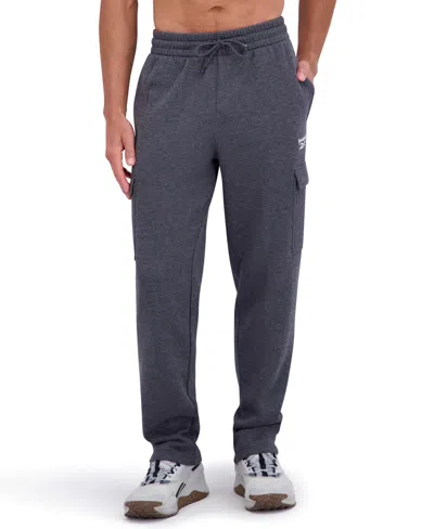 Reebok Men's Fleece Cargo Regular Fit Pants In Gray