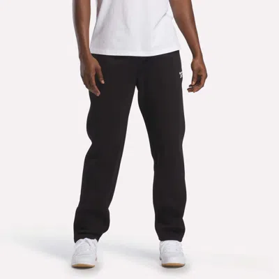 Reebok Men's Fleece Straight Leg Pants In Black