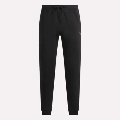 Reebok Men's French Terry Logo Joggers In Black