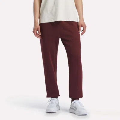 Reebok Men's French Terry Logo Joggers In Burgundy