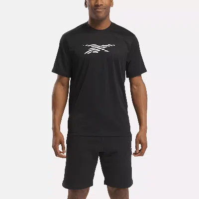 Reebok Men's Vector Performance Short Sleeve Logo Graphic T-shirt In Black