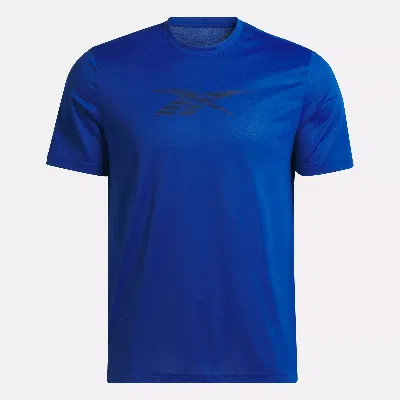 Reebok Men's Front Vector Performance T-shirt In Vector Blue
