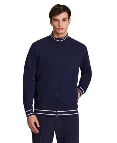 Reebok Men's Full-zip Mock Neck Jacket In Blue