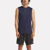 Reebok Men's Id Train Sleeveless Tech Tee In Blue